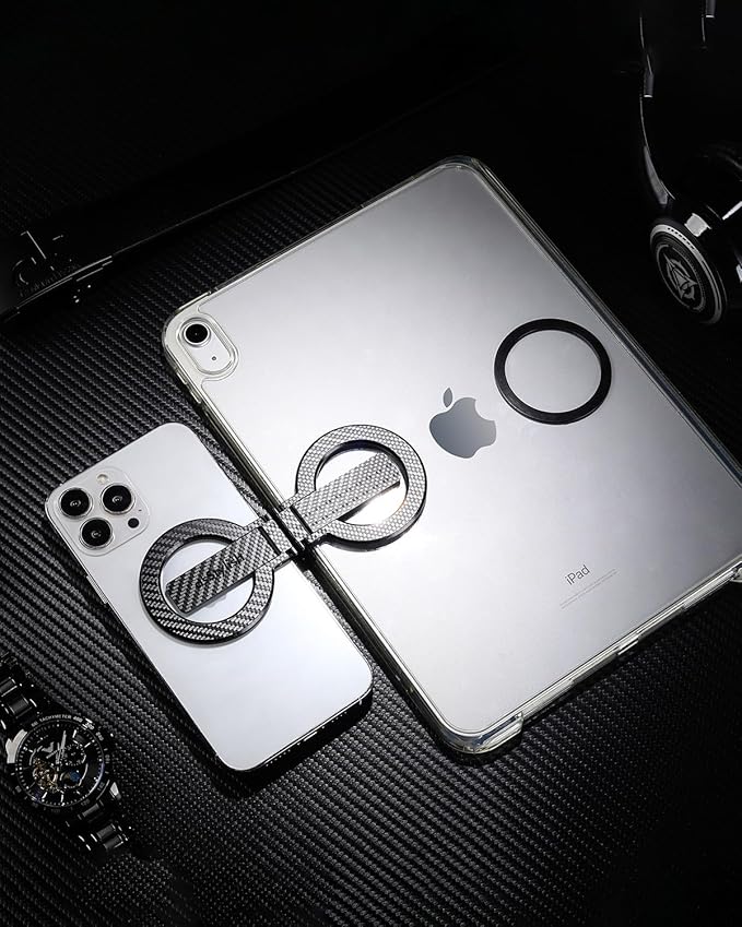Twins Carry: Magnetic Dual-Phone Holder for iPhone &amp Android | Lightweight Solution for Professionals Travelers &amp Gamers | Manage 2 Mobile Phones for Work Personal Use (Carbon Fiber Mini)