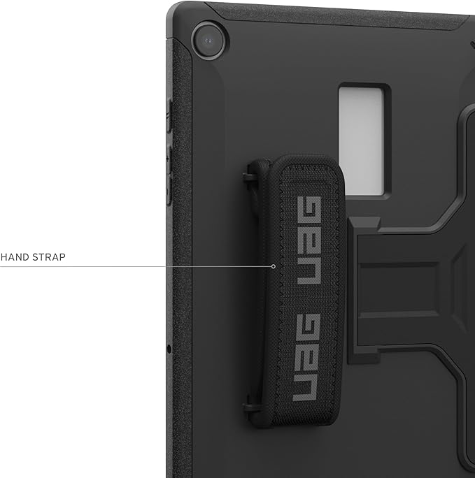 UAG Designed for Samsung Galaxy Tab A9 Plus Case 11 SM-X210 SM-X215 SM-X216 SM-X218 Scout w/Handstrap &amp Kickstand Black Rugged Military Dropproof Protective Cover by URBAN ARMOR GEAR