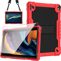 for YQSAVIOR Tab CP10 10.1 Case/Coopers Tab CP10 10.1 inch Case with Screen Protectror Built in Shoulder Strap &amp Kickstand for YQSAVIOR/Coopers Tab CP10 10.1 Tablet (Red/Black/1PC)