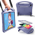 Bam Bino Space Suit Rugged Kids Case for Apple iPad Pro 13 M4 iPad Air 13 M2/M3 (2024/2025) Case for Kids with Built-in Screen Protector Handle Stand Pencil Holder Shoulder Strap (Nebula Violet)