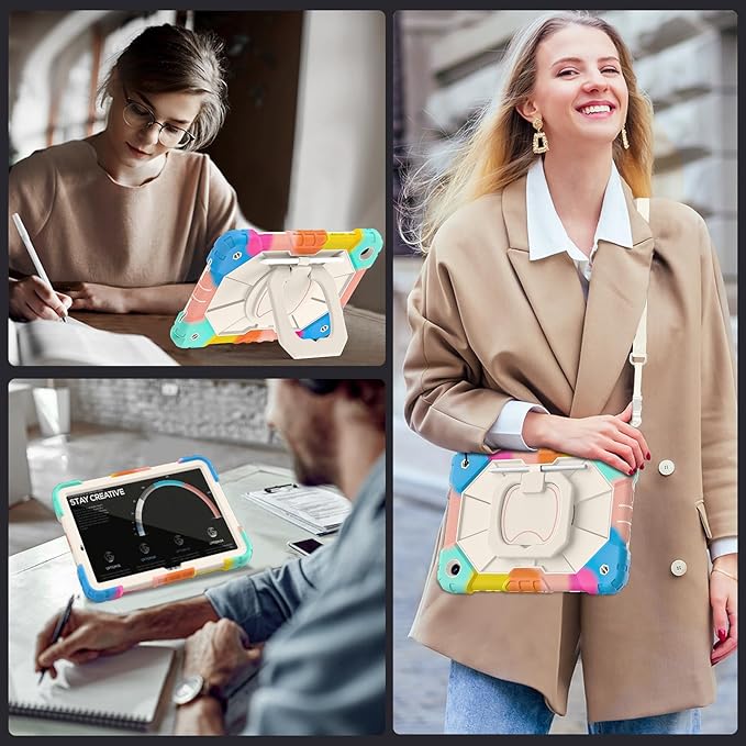 Case for Samsung Galaxy Tab A9+/ A9 Plus Case 11 2023 (SM-X210/X216/X218) with Screen Protector/360 Rotating StandMilitary Grade Shockproof Cover for Galaxy Tab A9 Plus Cases
