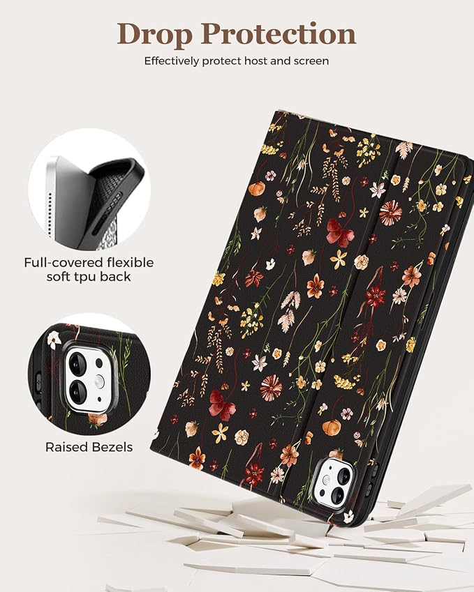 Black Retro Flower