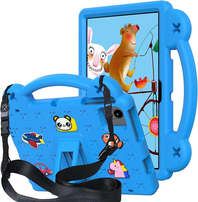 for Revvl Tab 2 Case 10.1 inch 2025 Kids EVA Tablet Cover with Strap Stand Handle for Tmobile Revvl Tab 2 5G Case Blue