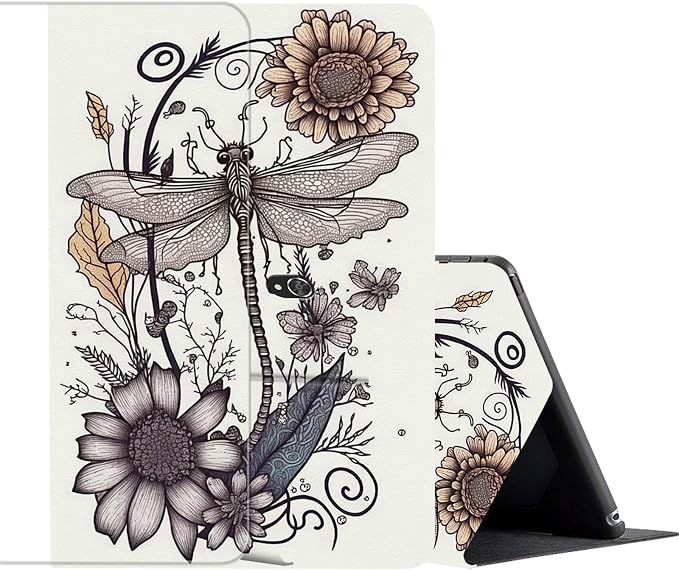 Dragonfly Flower Drawing