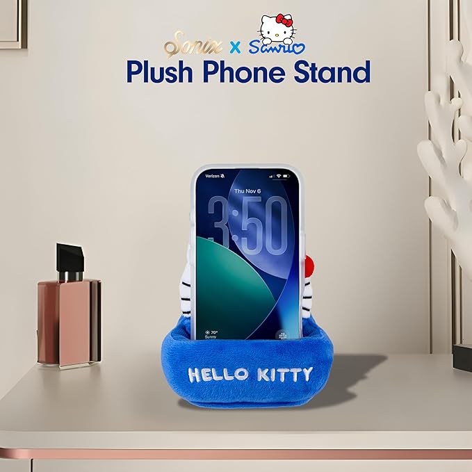Sonix x Sanrio | Hello Kitty Plush Phone Holder - Smartphone Pillow Stand Cozy Desk Decor