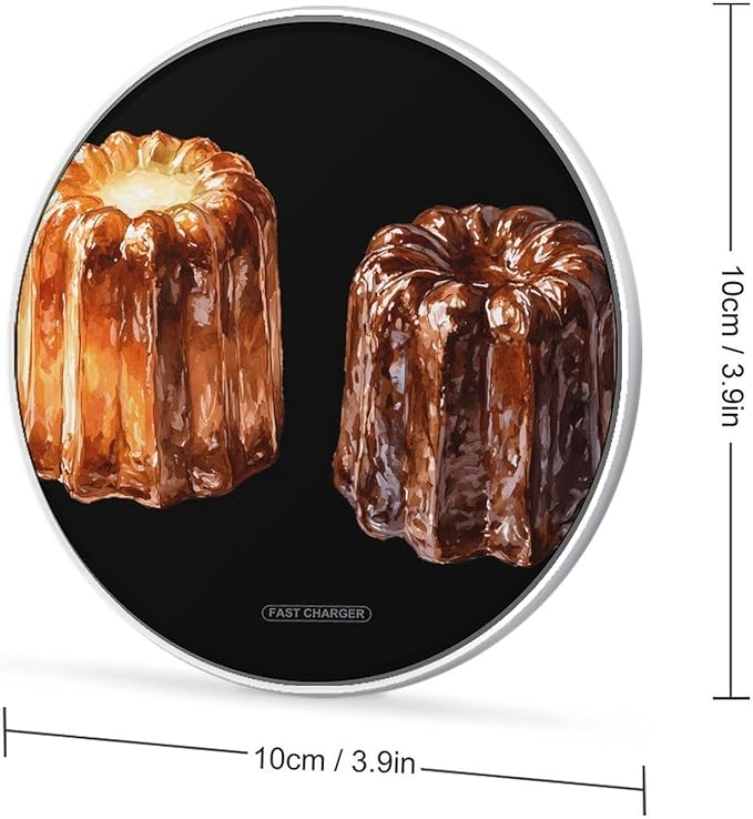 Cannele French Dessert Phone Charger Magnetic Charging Pad Anti-Slip with USB Cable