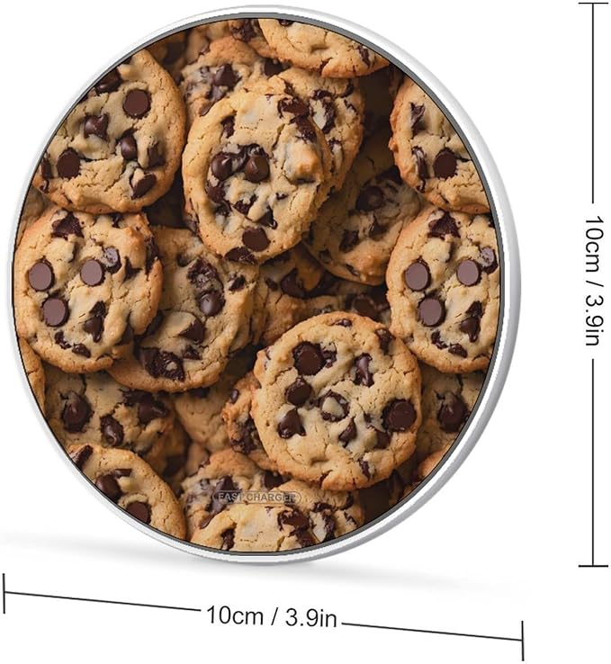 Chocolate Cookie Wireless Charger Anti-Slip Wireless Charging Pad Slim Charger Mat for Men Women