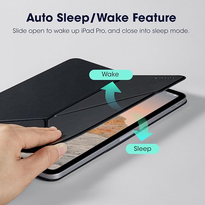 PITAKA for iPad Pro 11 Inch Case 2025/2024 Compatible with iPad Pro M5/M4 Portrait/Landscape Magnetic Case with Pencil Holder 4 Standing Angles and - Black
