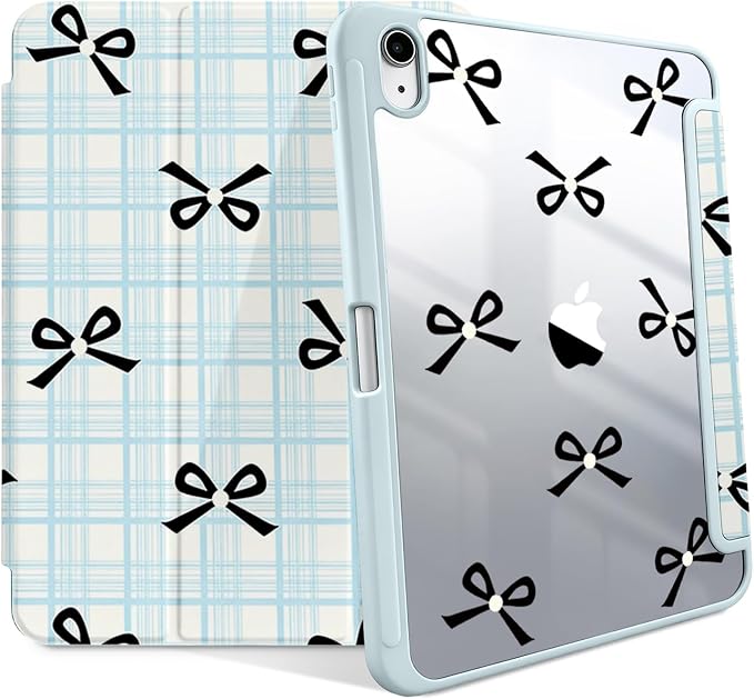 Checkered Blue Bow