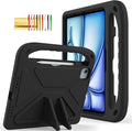 Dteck for iPad Air 13/iPad Pro 13/12.9 Case Shockproof Protective Handle Stand Pencil Holder EVA Case Black