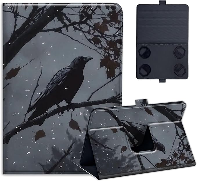 Universal 99.710.110.210.5 Tablet CaseProtective Cover Stand Folio Case for 9-10.5 Inch Tablet Night Crow