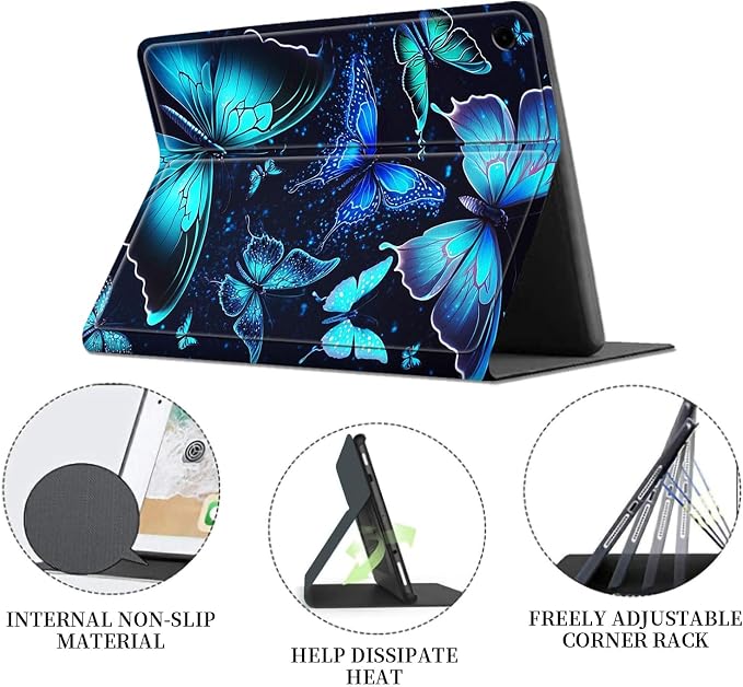 Blue Butterflies in Night Sky