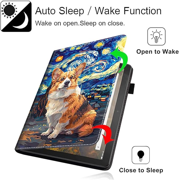 Case for Amazon Fire Max 11 Tablet (13th Generation 2023 Release) Slim Folding Stand Cover with Auto Wake/Sleep for Fire 11 Max Tablet Corgi Under The Night Sky