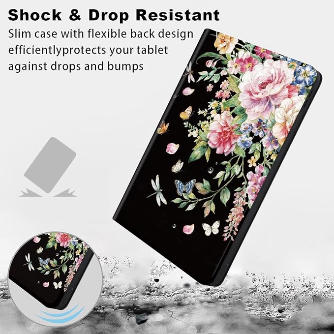 Black Floral Butterfly