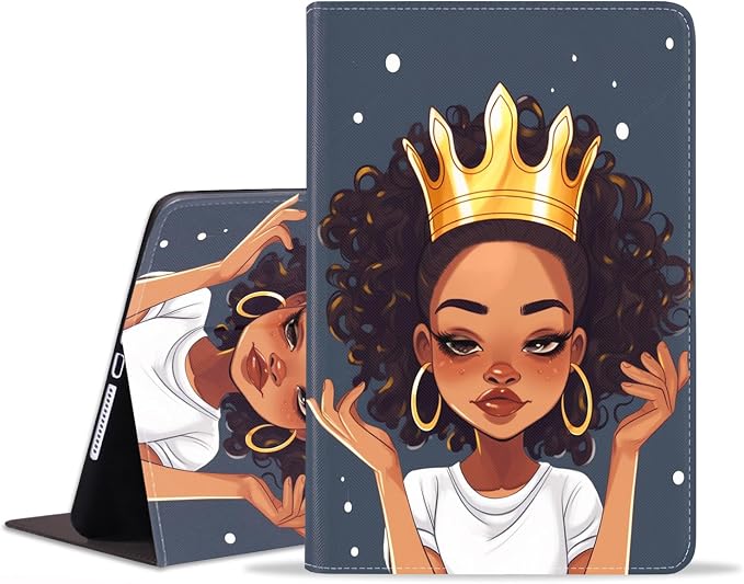 African American Girl Wearing Crown