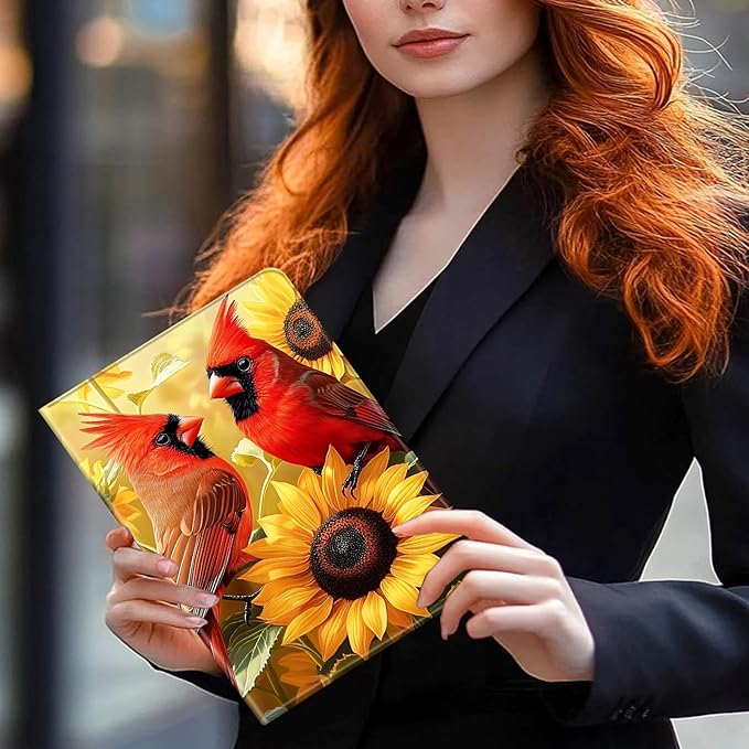 Case for Amazon Kindle Fire HD 10 and Fire HD 10 Plus 10.1 Tablet Case (13th/11th Generation 2023/2021 Release) Slim Fit PU Leather Cover with Auto Sleep/Wake - Cute Red Bird