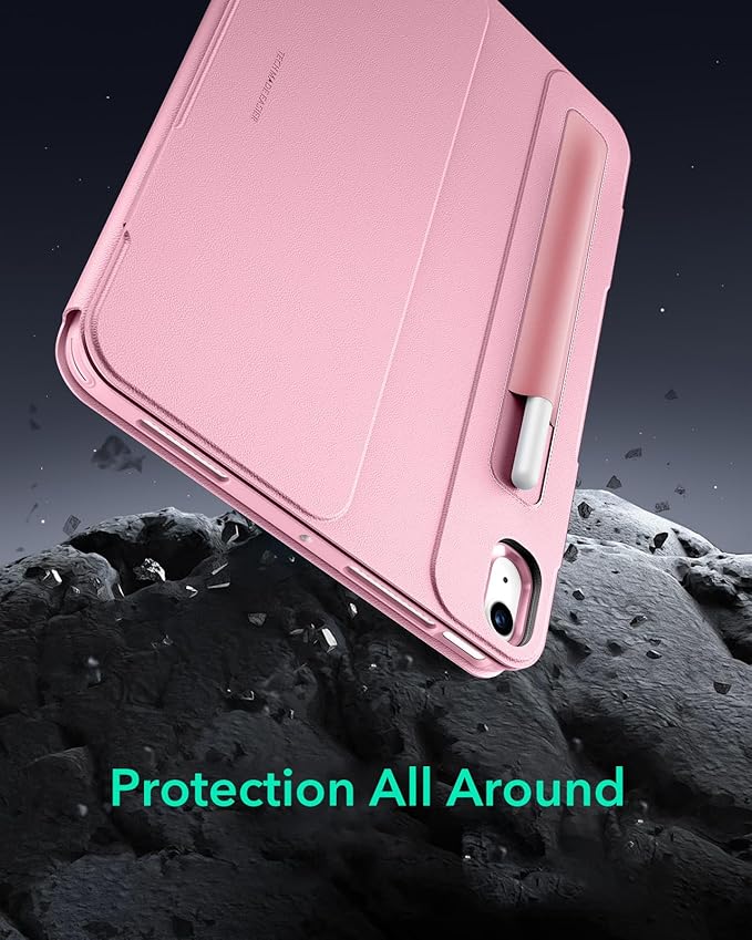 ESR for iPad Air 11 Inch Case M4/M3/M2 (2026/2025/2024) iPad Air 5th/4th Gen Case (2022/2020) 10.9 Inch Removable Magnetic Cover Adjustable Portrait/Landscape Stand 9 Standing Angles Pink