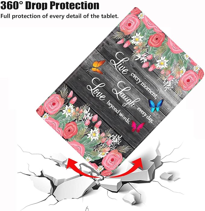 Floral Quote Live Laugh Love