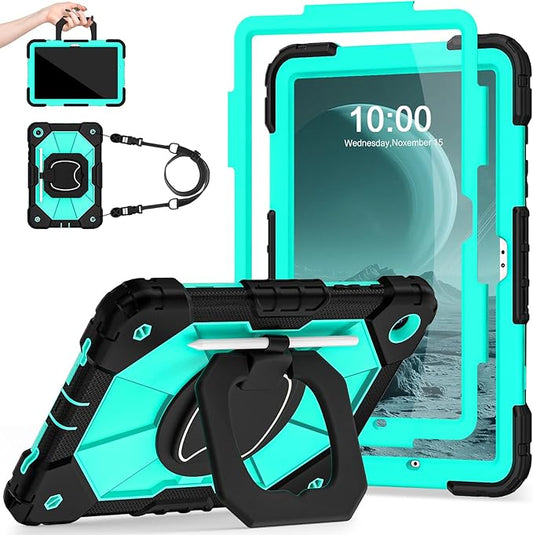 Case for Galaxy Tab A9 Plus Case 11 Inch with Screen Protector/Rotating Stand/Pen HolderMilitary Grade Shockproof Case for Samsung Galaxy A9+ Tablet Cases