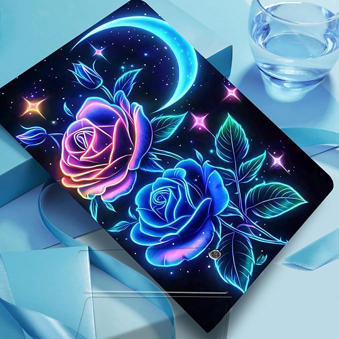 Blue Roses Moon Stars