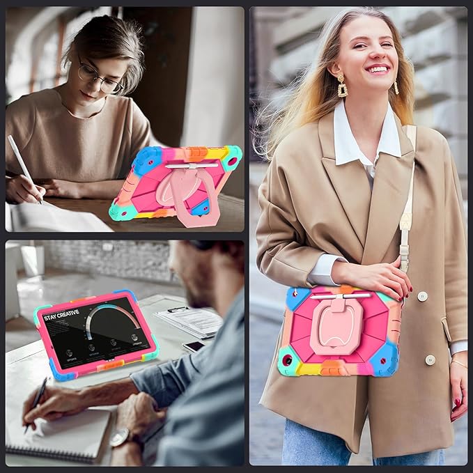 Case for Galaxy Tab A9+/ A9 Plus Cases 11 Inch (SM-X210/X216/X218) with Screen Protector/360 Rotating StandMilitary Grade Shockproof Cover for Samsung A9 Plus Tablet Case