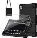 Compatible with Walmart Onn. 11 Tablet Pro 2024 Model 100146660 Case Slim Soft Silicone Shell with Kickstand HD Screen Protector Cover for Onn. 11 Inch Tablet Pro 2024 Model (Black+2Pcs)