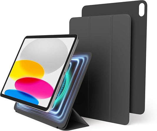 elago Case for iPad A16 10th Generation - iPad Case with Magnetic Attachment to Metal Materials Compatible with elago’s Apple Pencil case (Dark Grey)
