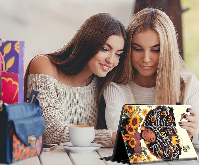 Case Fits Amazon Kindle Fire HD 8 &amp 8 Plus Tablet (12th Generation/10th Generation 2022/2020 Release) 8 Multi-Angle Smart Stand Cover Auto Sleep/WakeAfrican American Women Black Women