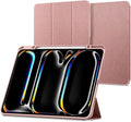 Spigen for iPad Pro 13 inch Case M5/M4 (2025-2024) Urban Fit Protective Premium Fabric Tri-Fold Cover with Pencil Holder Rose Gold