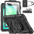 Cantis Case for Samsung Galaxy Tab A11 Plus 11 Inch 2026 (SM-X230/X236/X238) Shockproof Case for Tab A11+ with Screen Protector/Rotating Stand/Pen Holder/Shoulder Strap Black