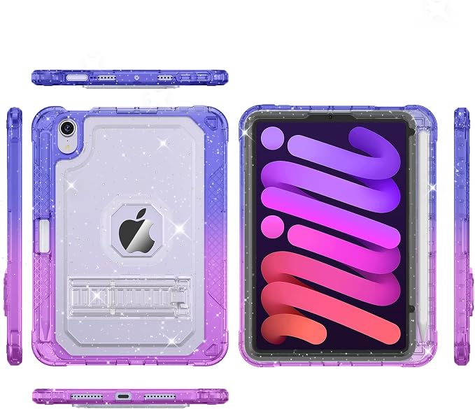 Clear Glitter / Gradient Blue Purple