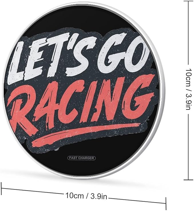 Let's Go Racing Phone Charger Magnetic Charging Pad Anti-Slip with USB Cable