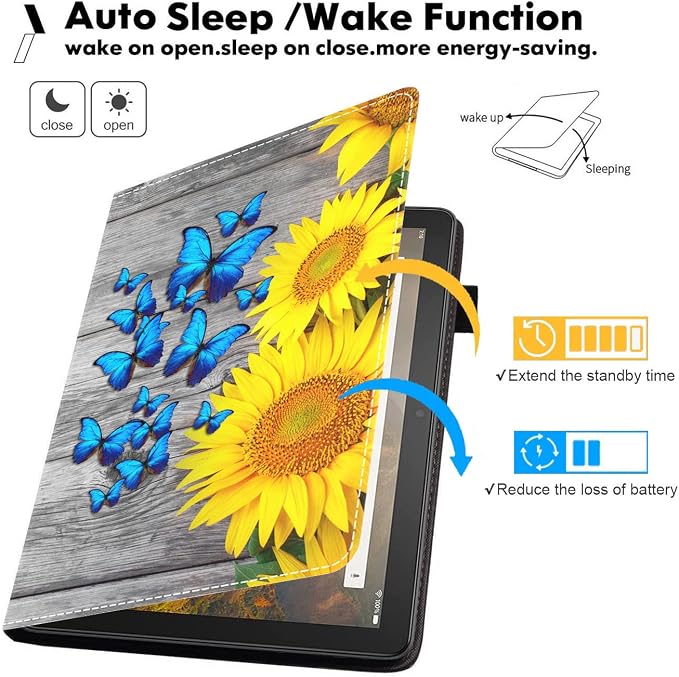 Sunflower and Blue Butterfly