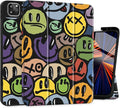 Mektron Case for M5/ M4 iPad Pro 11 inch 2025/2024 with Pencil Holder Compatible Models: A3357/A3358/A3359/A2836/A2837/A3006 Tablet Cover with Soft TPU Back Cover Smiling Face