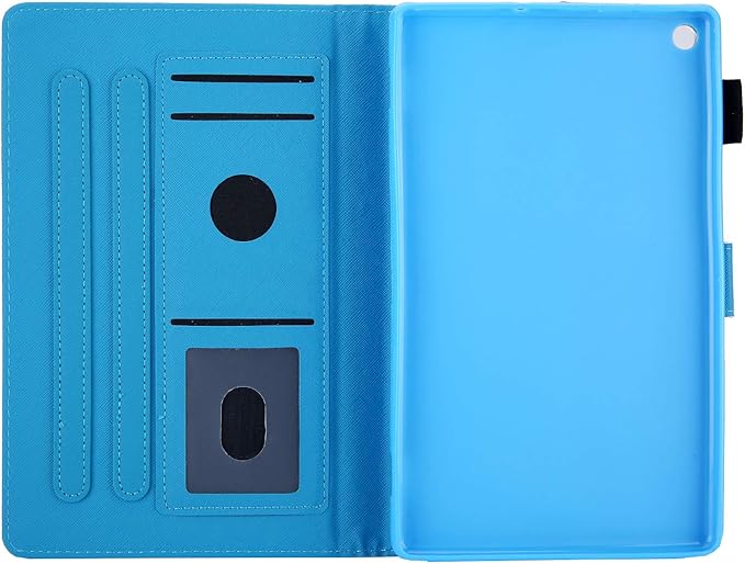 Folio Cover for Fire HD 8 6th/7th/8th Gen Slim Folding Stand PU Leather Protective Wallet Case with Auto Sleep/Wake for Old Amazon Fire HD 8 Tablet 2016/2017/2018 Panda Stripe