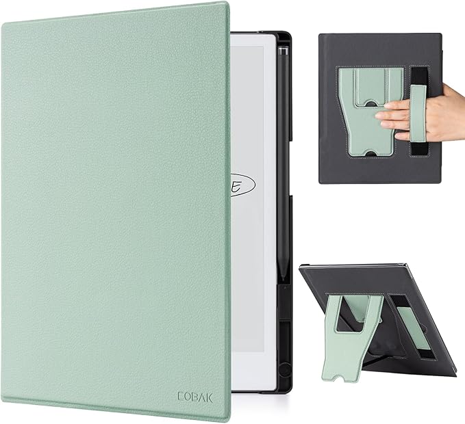 CoBak Case for Remarkable 2 Paper Tablet with Two Viewing Angles- Lightweight and Hard Back Shell Protective Book Folio Cover with Built-in Pen Holder - for 10.3 2020 Released (with Stand Sage)