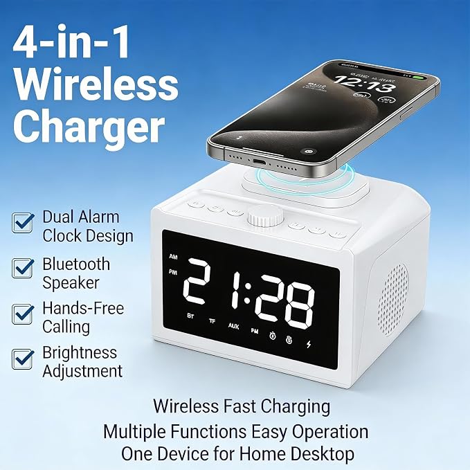 Multifunctional Alarm Clock S31 White