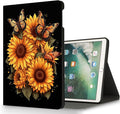 for Samsung Galaxy Tab A11/Tab A9 8.7 Inch 2025/2023 Model X133/X135/X110/X115 Tablet CaseAuto Wake/SleepAdjustable Stand Protective Cover - Sunflowers Butterfly