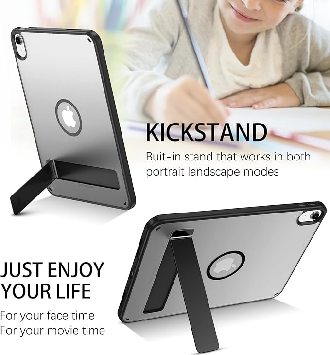 BENTOBEN Magnetic for iPad A16 Case with Invisible Stand (11th Generation 11 Inch 2025) iPad 10th Generation Case 10.9 inch 2022 Matte Slim Thin Protective Tablet Cover for iPad 11th/10th Gen Black