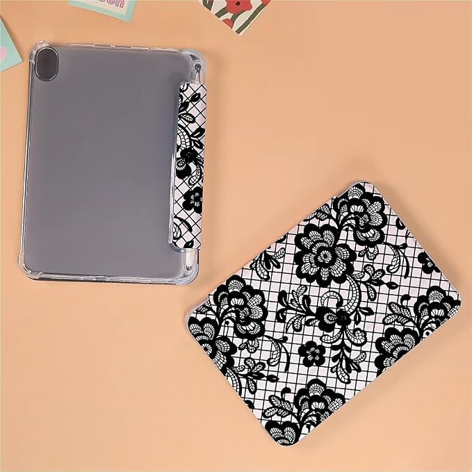 Black lace floral Graphic Aesthetic