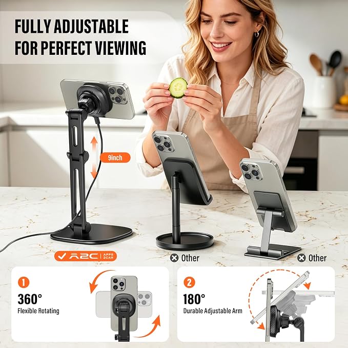 Black - Wireless Charging Stand