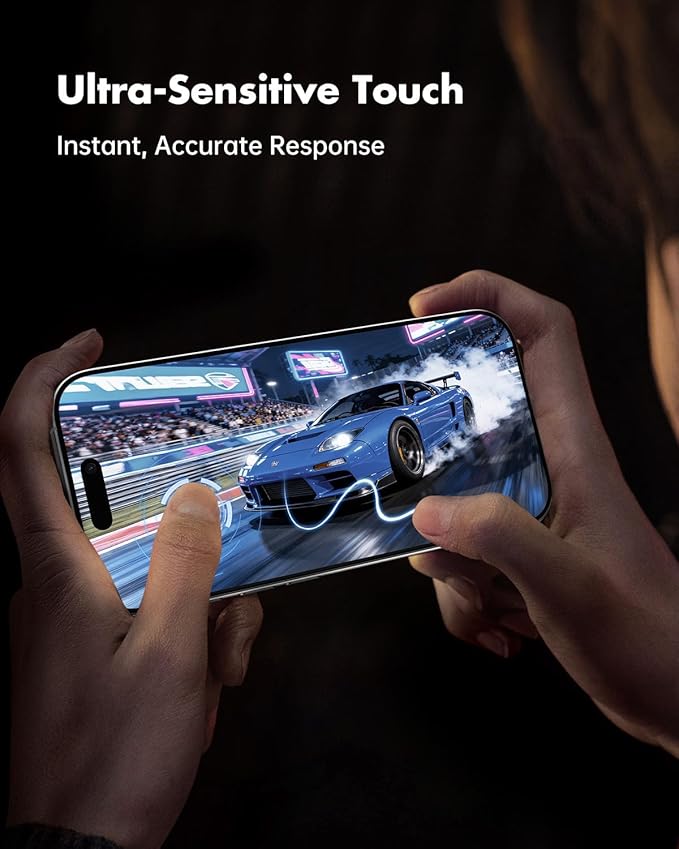 UNBREAKcable Privacy Screen Protector for iPhone 16 3 Pack Full Coverage Tempered Glass [28° Anti-Spy] [9H Hardness] [Easy Installation Box] Shatterproof Private Screen Guard