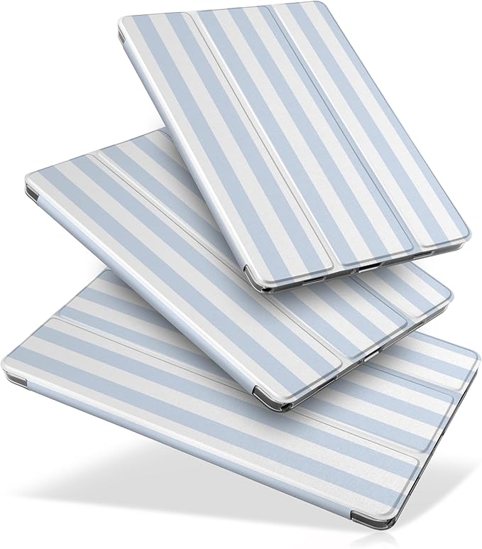 DONGKE Case for Samsung Galaxy Tab A11 Plus A11+ 11 inch (2025/2026) &amp Tab A9 Plus A9+ 11 inch (2024/2023) Slim Smart Stand Cover with Translucent Hard Back Auto Wake/Sleep - Blue Stripes