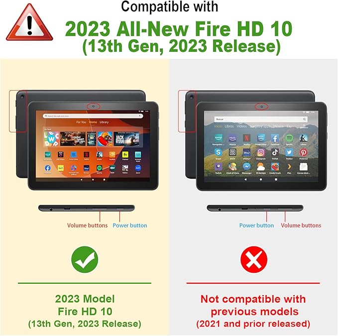 Fintie Shockproof Case for All-New Fire HD 10 Tablet (13th Generation 10.1 2023 Release) [Tuatara] Rugged Unibody Hybrid Bumper Kickstand Cover with Built-in Screen Protector Sage Green