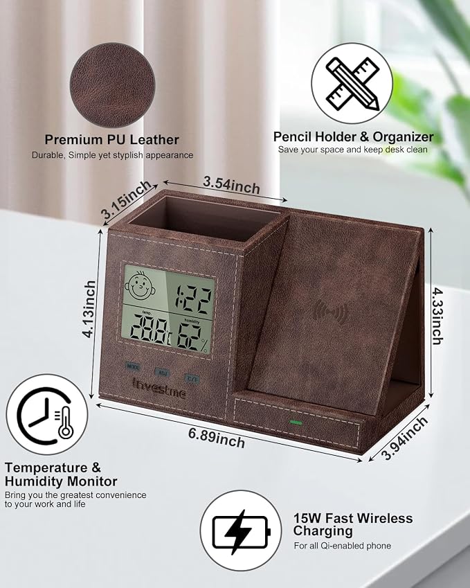 Brown-Digital Clock