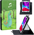 Universal Case for 2024 10 Inch Android 14 Tablets with Octa-Core Lightweight Flip Stand and Adjustable Protective Cover Case for 9 - 10.5 Touchscreen Tablet Dinosaur