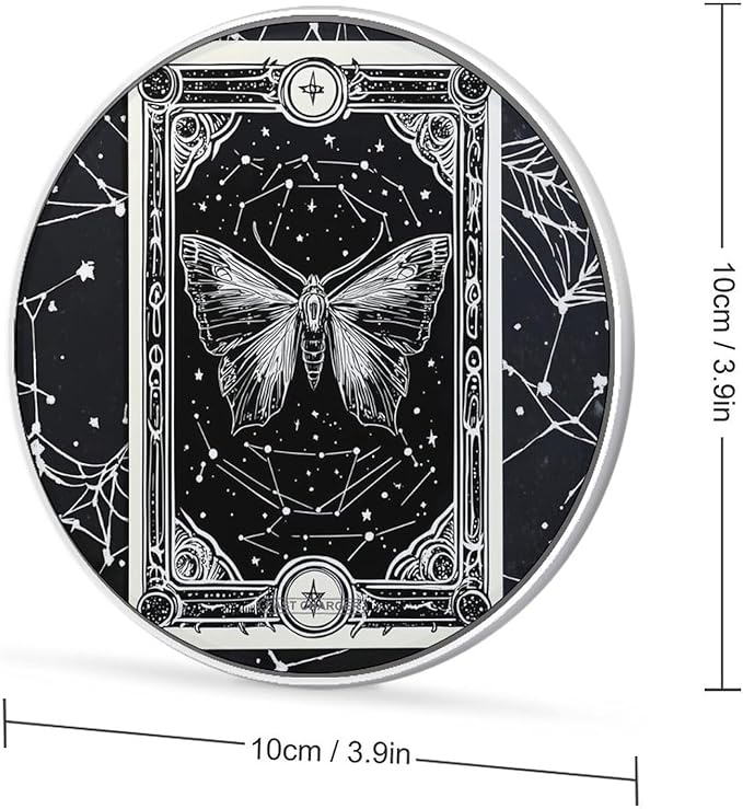 Gothic Dead Moth Wireless Charger 10W Fast Charging Pad No AC Adapter for Most Intelligent Phone