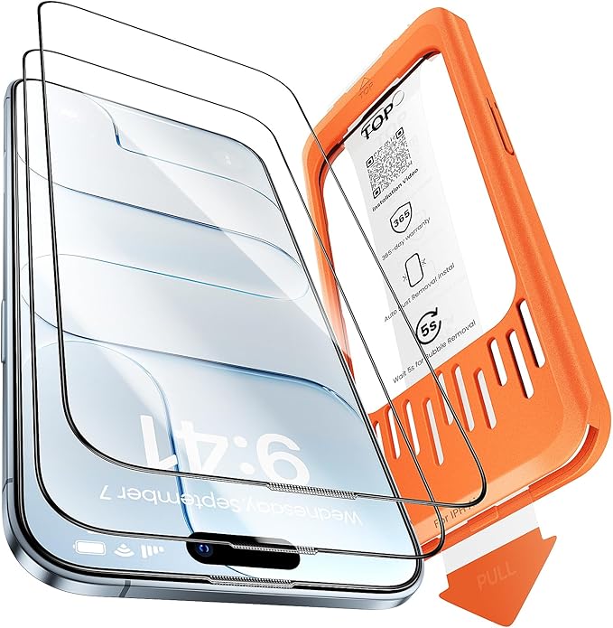 2-Pack for iPhone Air Screen ProtectorMilitary Grade ShatterproofBubble-Dust Free Box9H+ HD Tempered GlassScratch &amp Smudge Resistant for iPhone Air 6.5 inch
