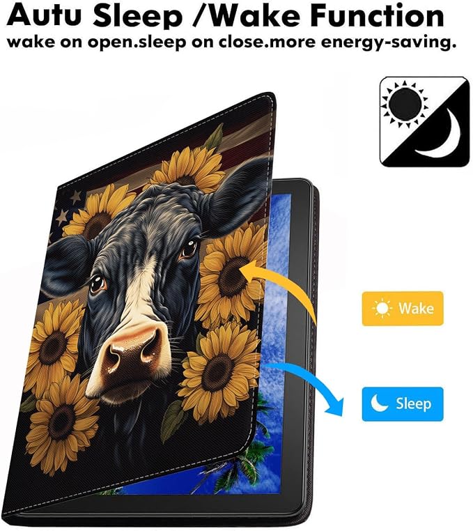 American Flag Cow Sunflower