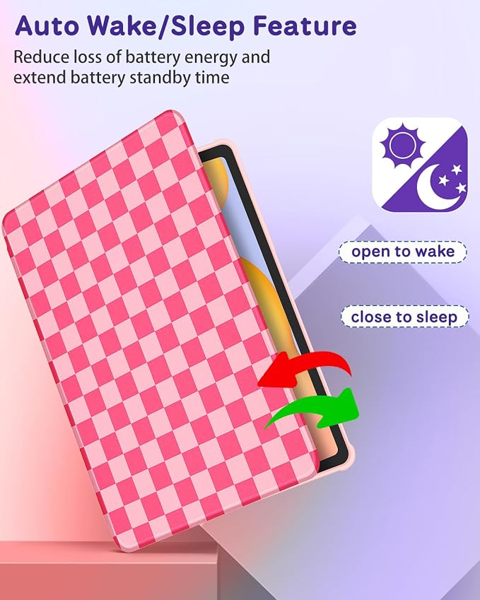 3-for Tab S6 Lite-Red Plaid